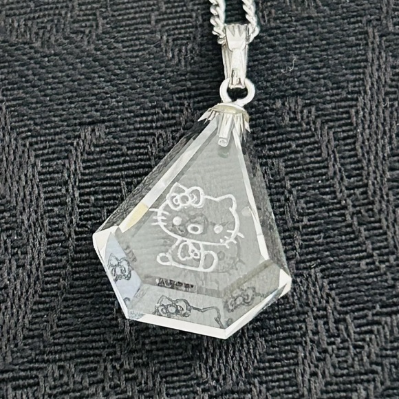 Vintage Hello Kitty Crystal Necklace Sanrio Employee Gift~ 1980’s Necklace 18 in - Picture 2 of 8